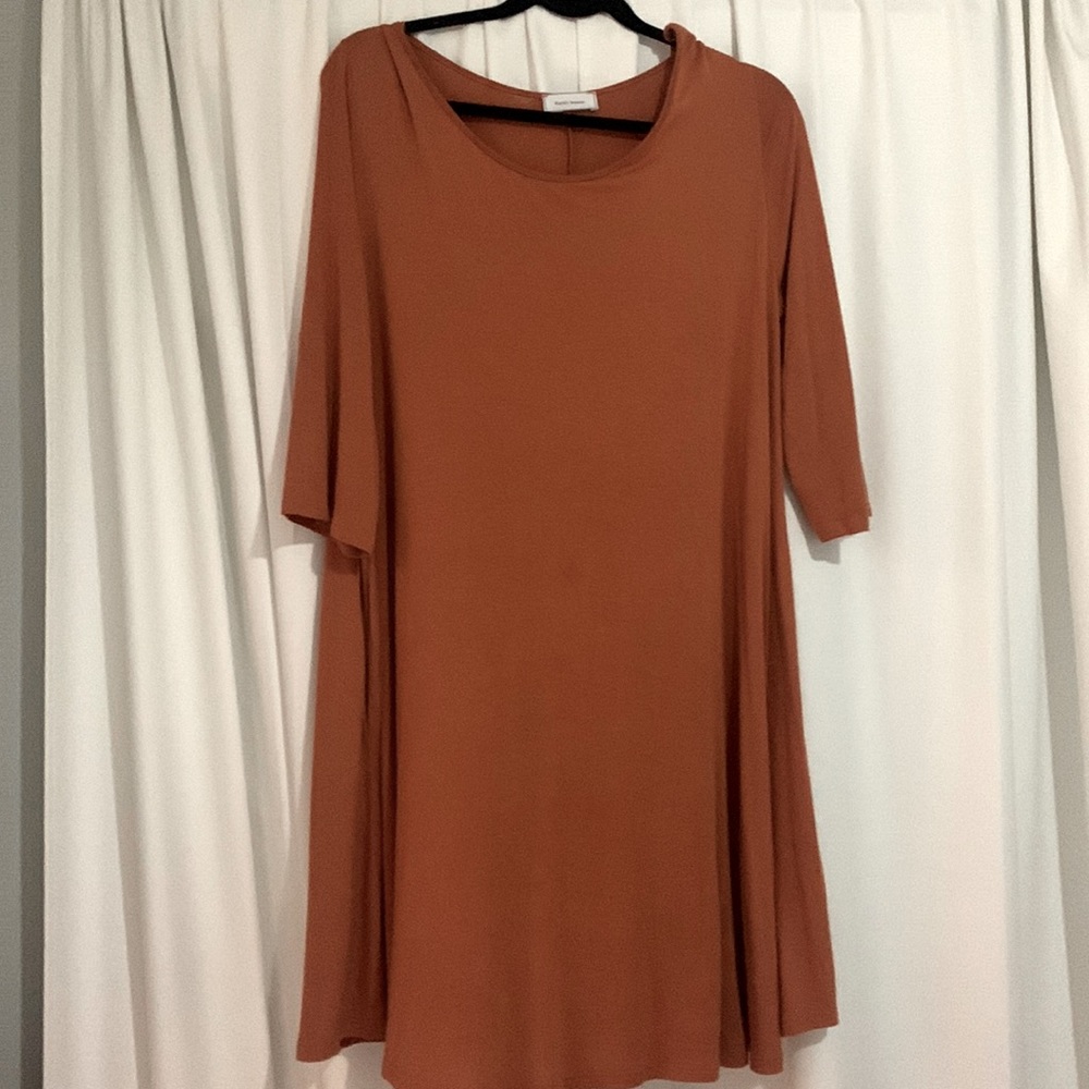 Burnt Orange Long Sleeve Dress